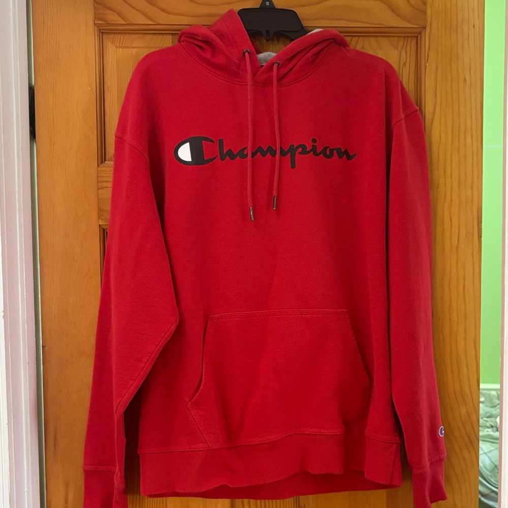 Champion Men's XL Bold Red Hoodie